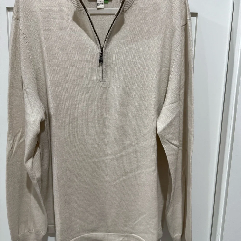 Joseph Abboud Classic Fit Extra Fine Merino Wool Quarter Zip Sweater.  Size 3X - Picture 3 of 8